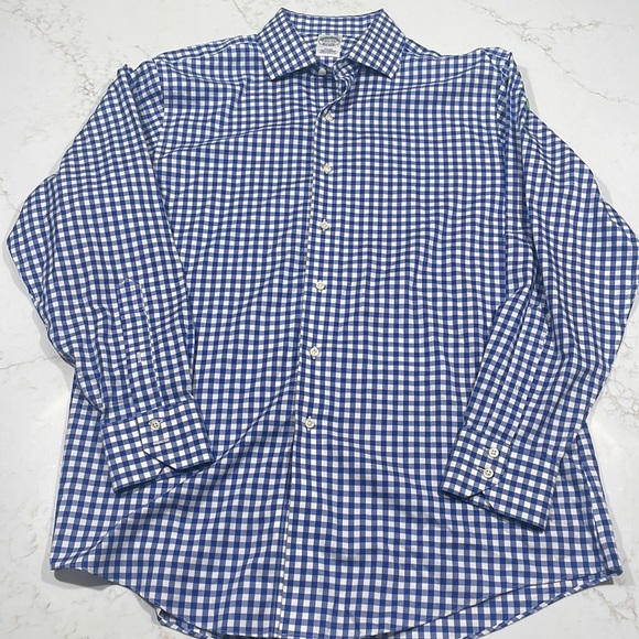 Brooks Brothers 16.5 - 34 Blue Gingham Shirt - Picture 1 of 5